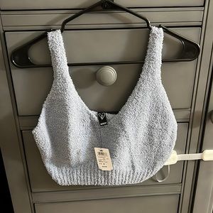 Windsor blue teddy crop top